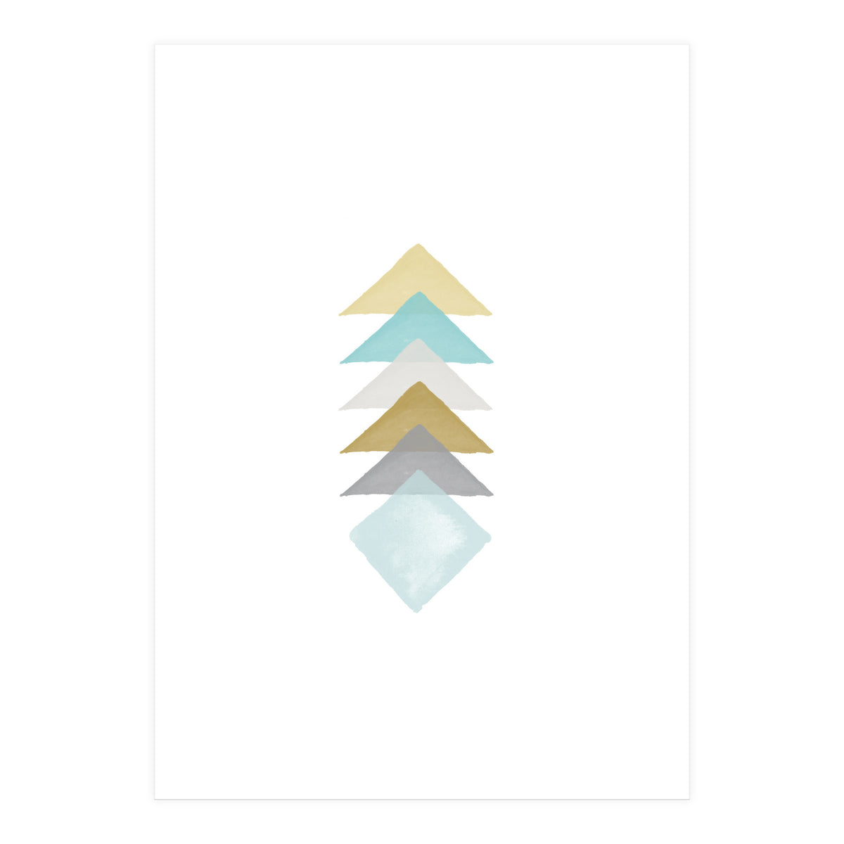 Watercolor Triangles (Print Only)