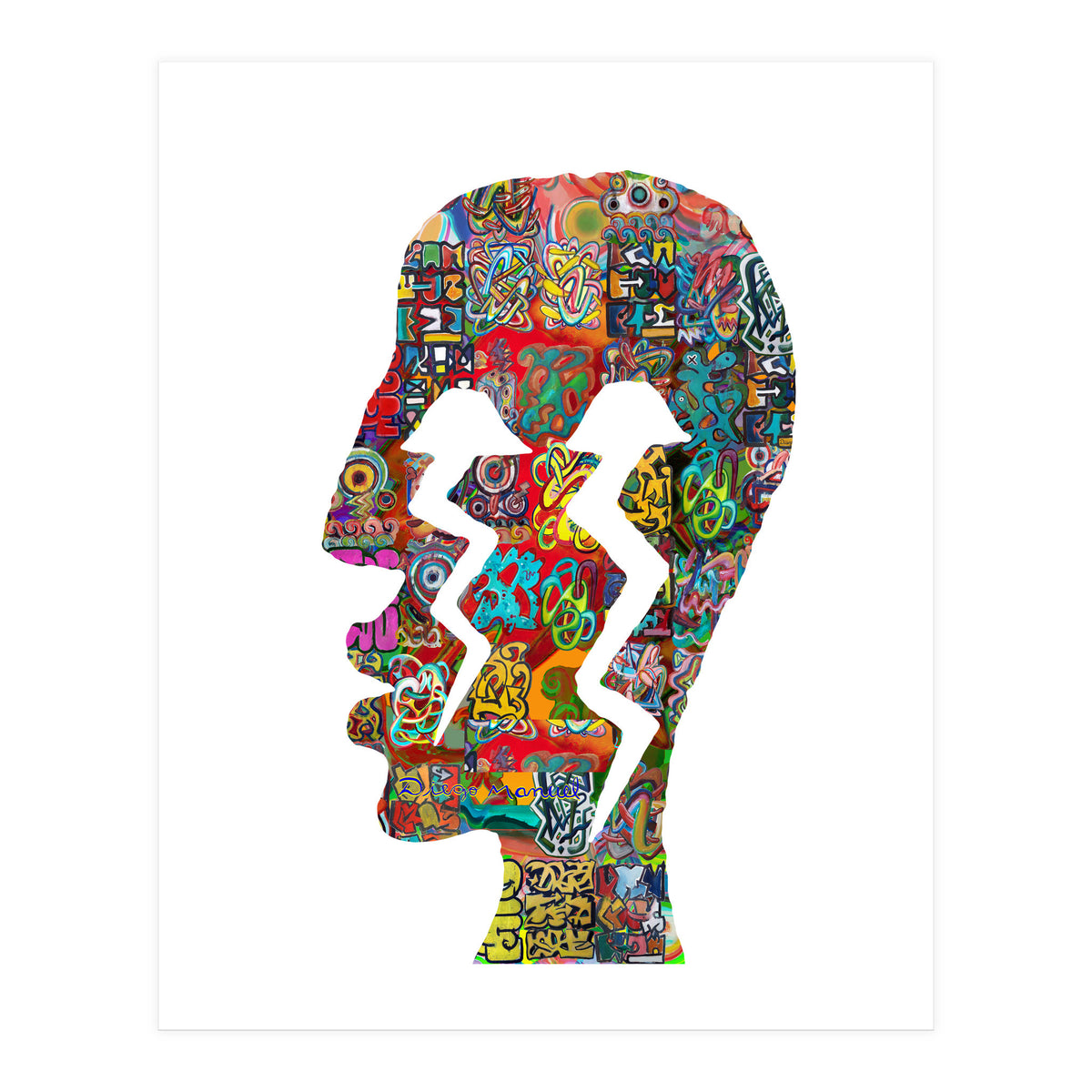 Perfil Con Rayos 3  (Print Only)