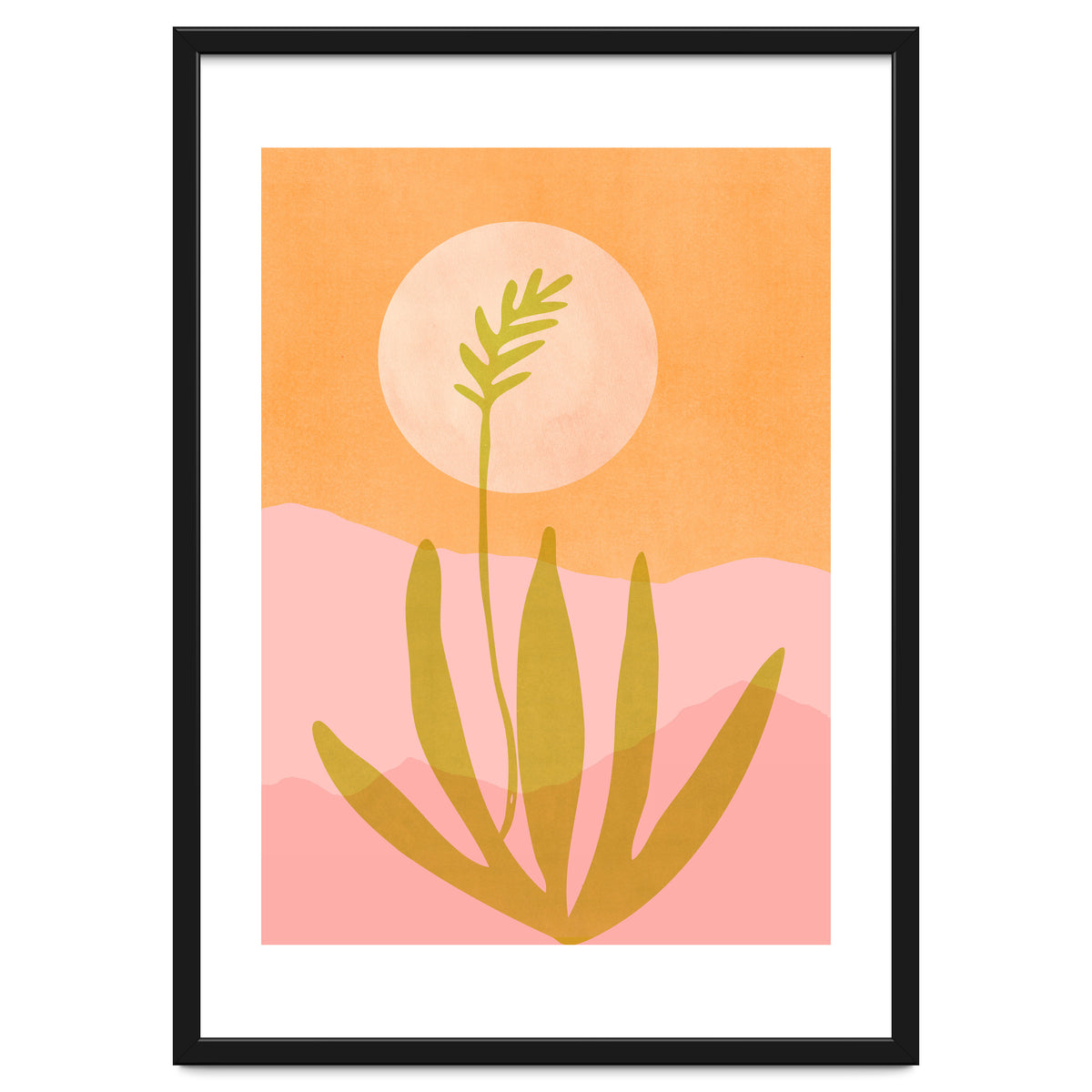 Desert Moon With Agave