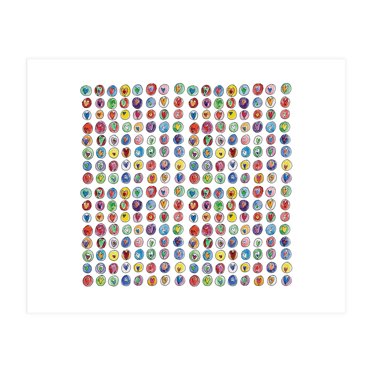 Hearts and Circles (Print Only)