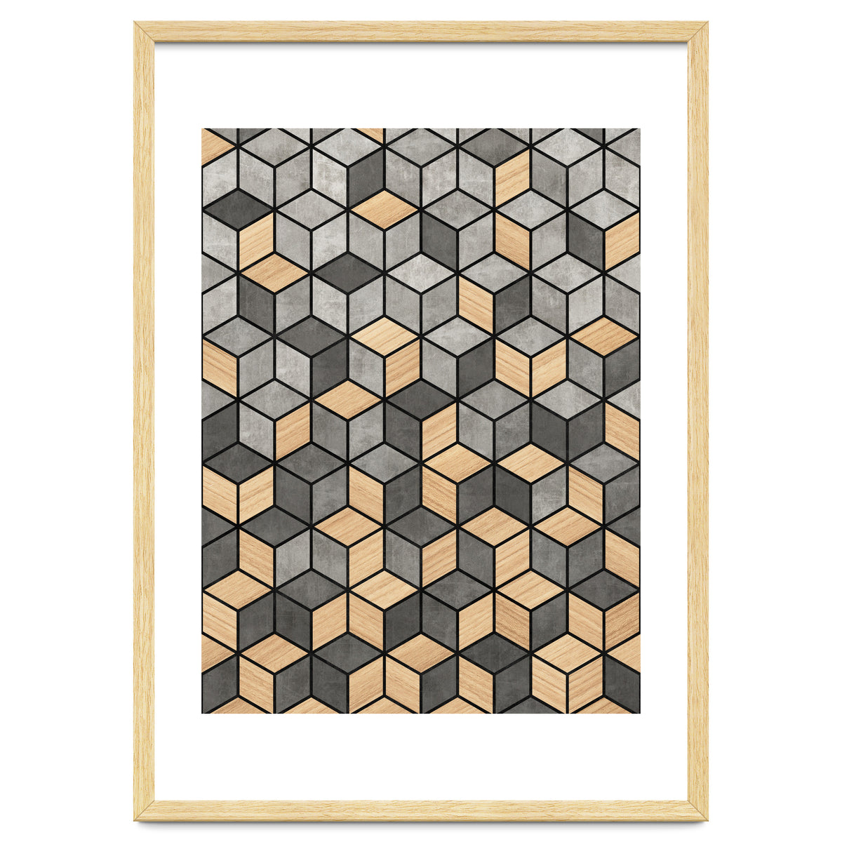 Concrete and Wood Cubes