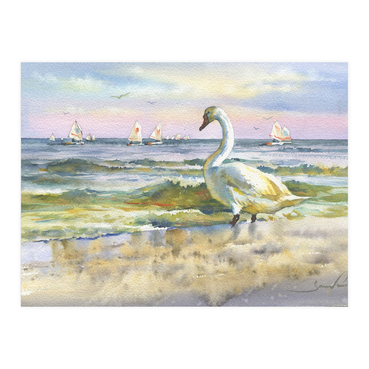 Sea and birds (Print Only)