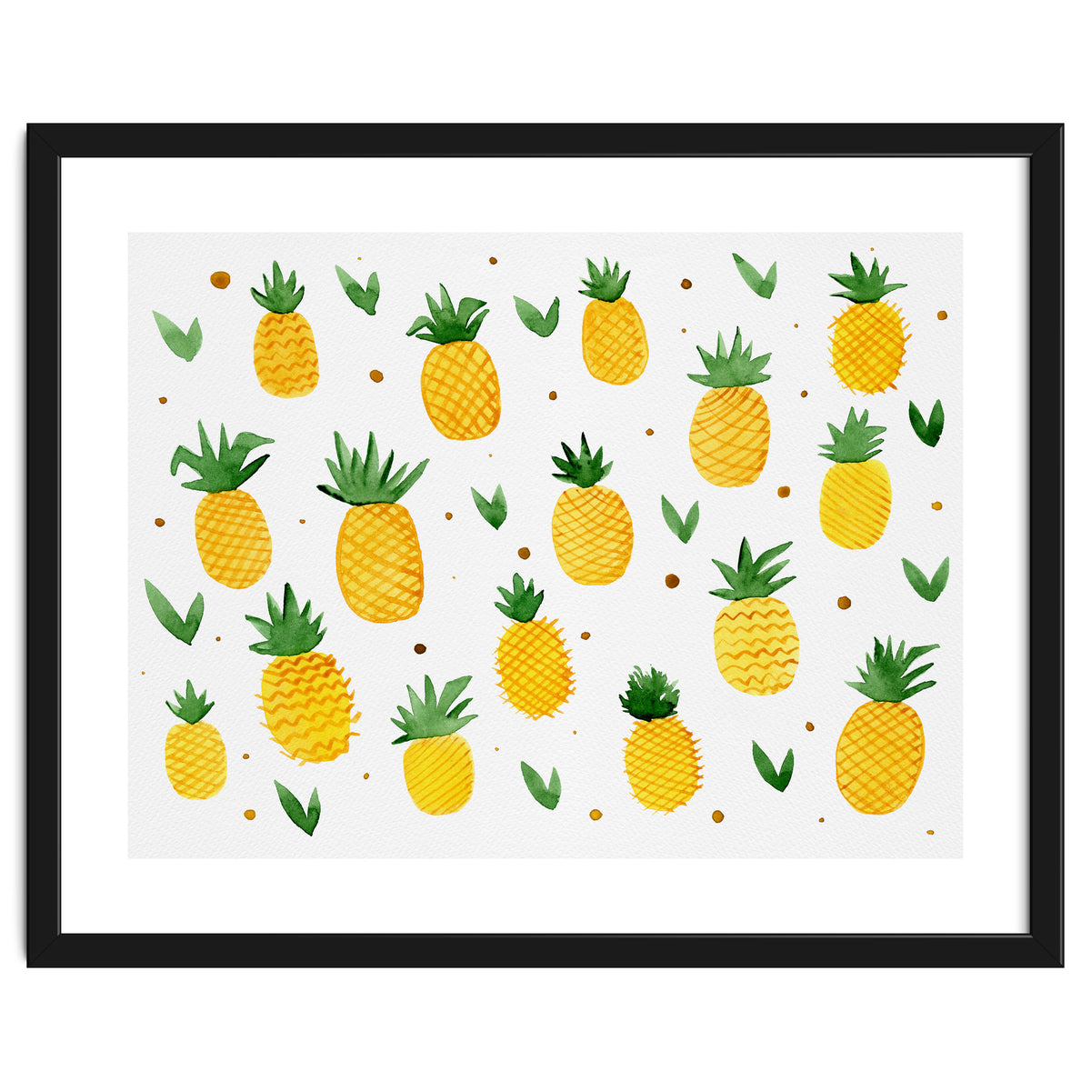 Watercolor pineapples