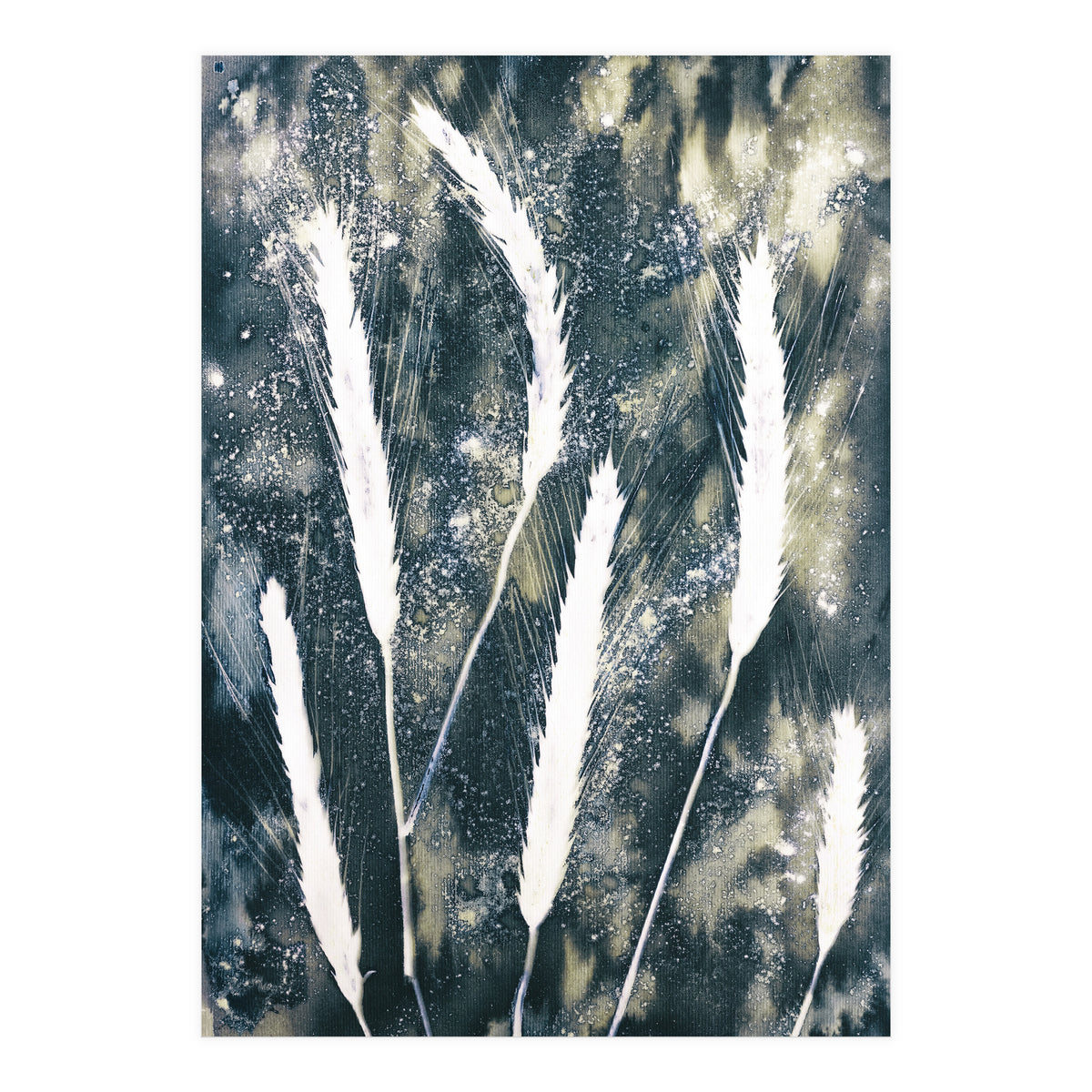 Indigo Blue Botanical Leaves No. 15 (Print Only)