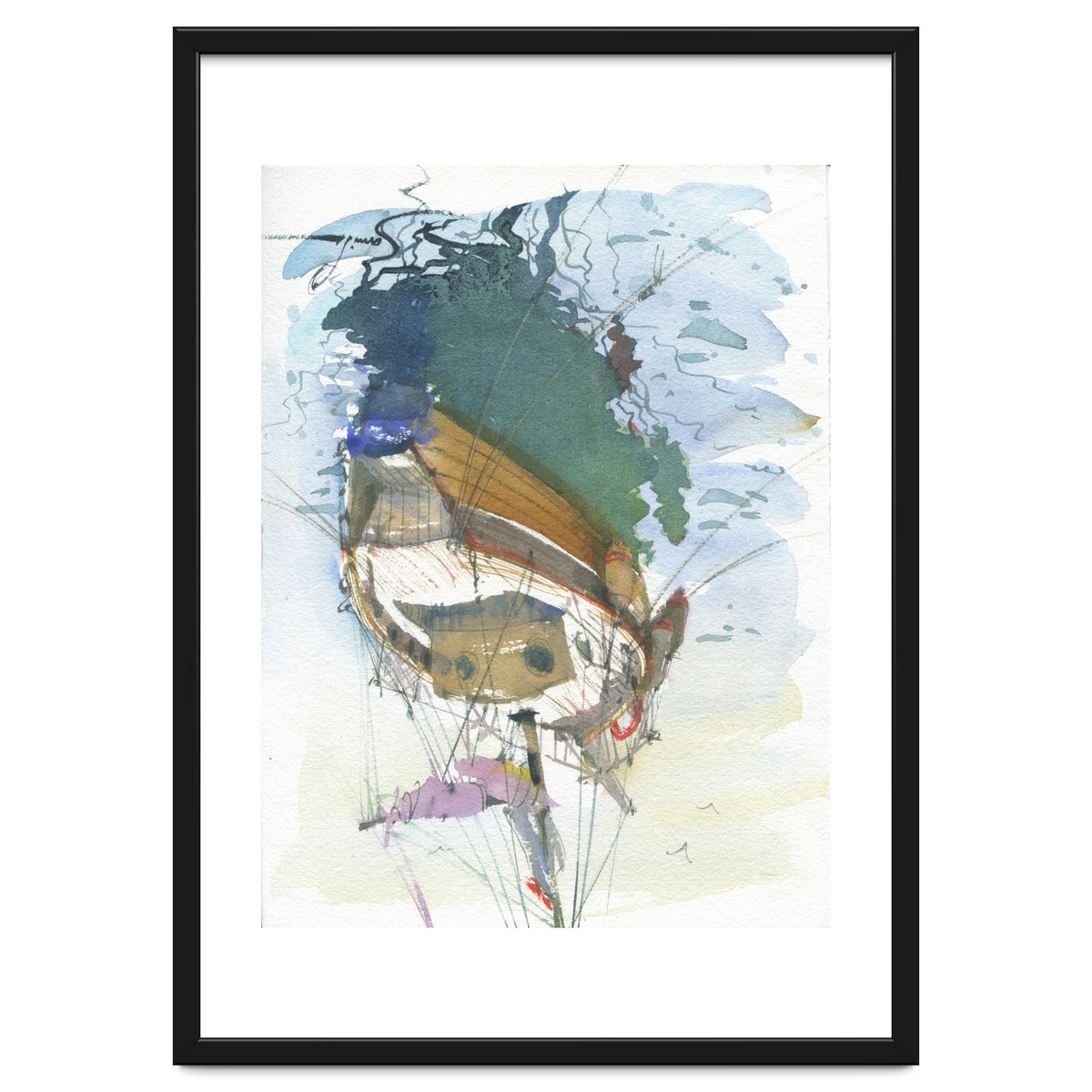 Yacht painting art watercolor