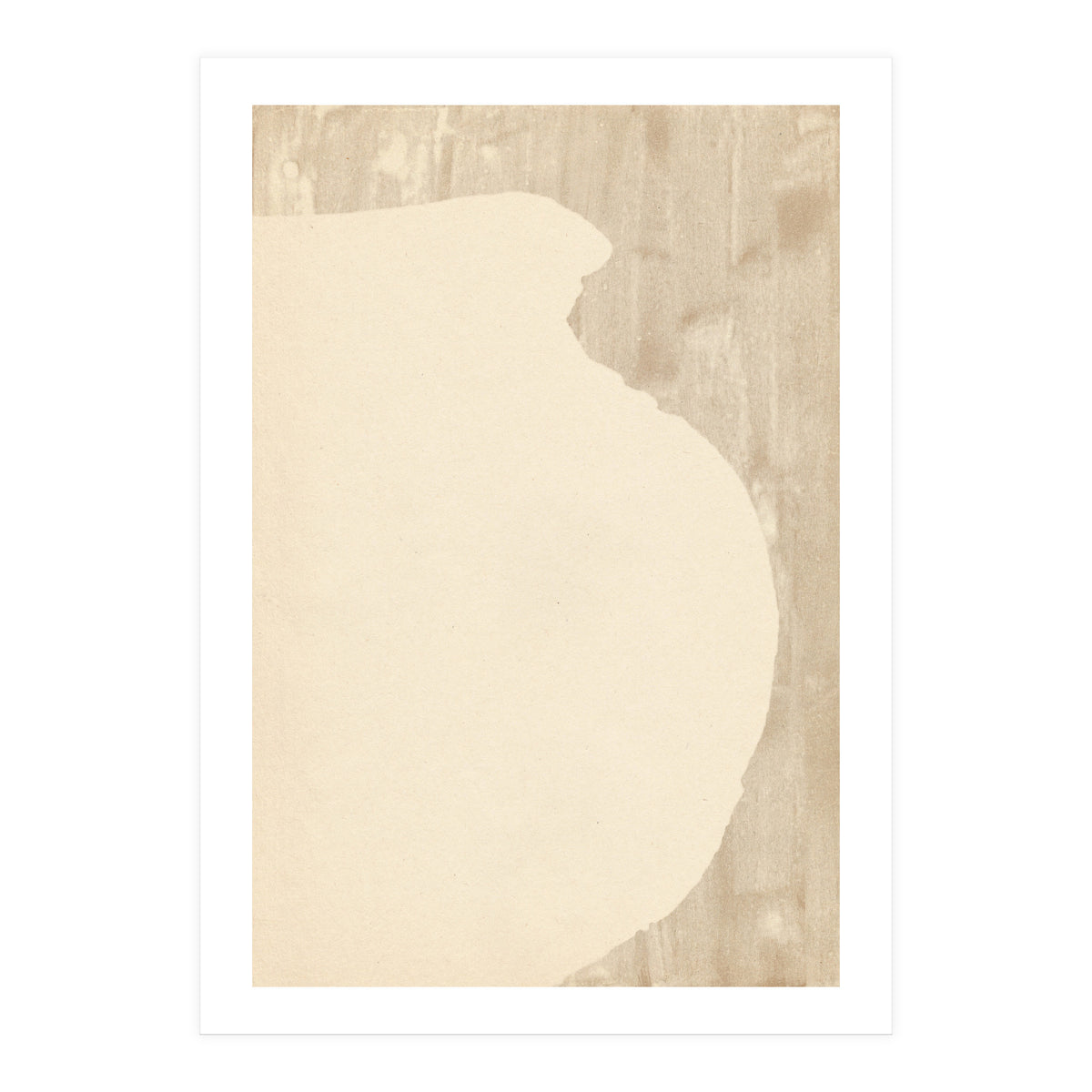 Cream tone vase silhouette (Print Only)