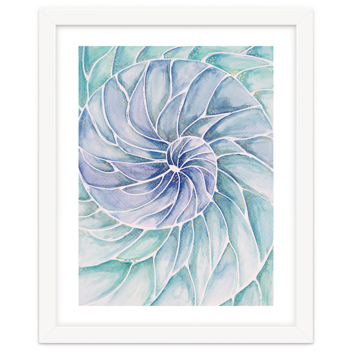 The inside of a shell