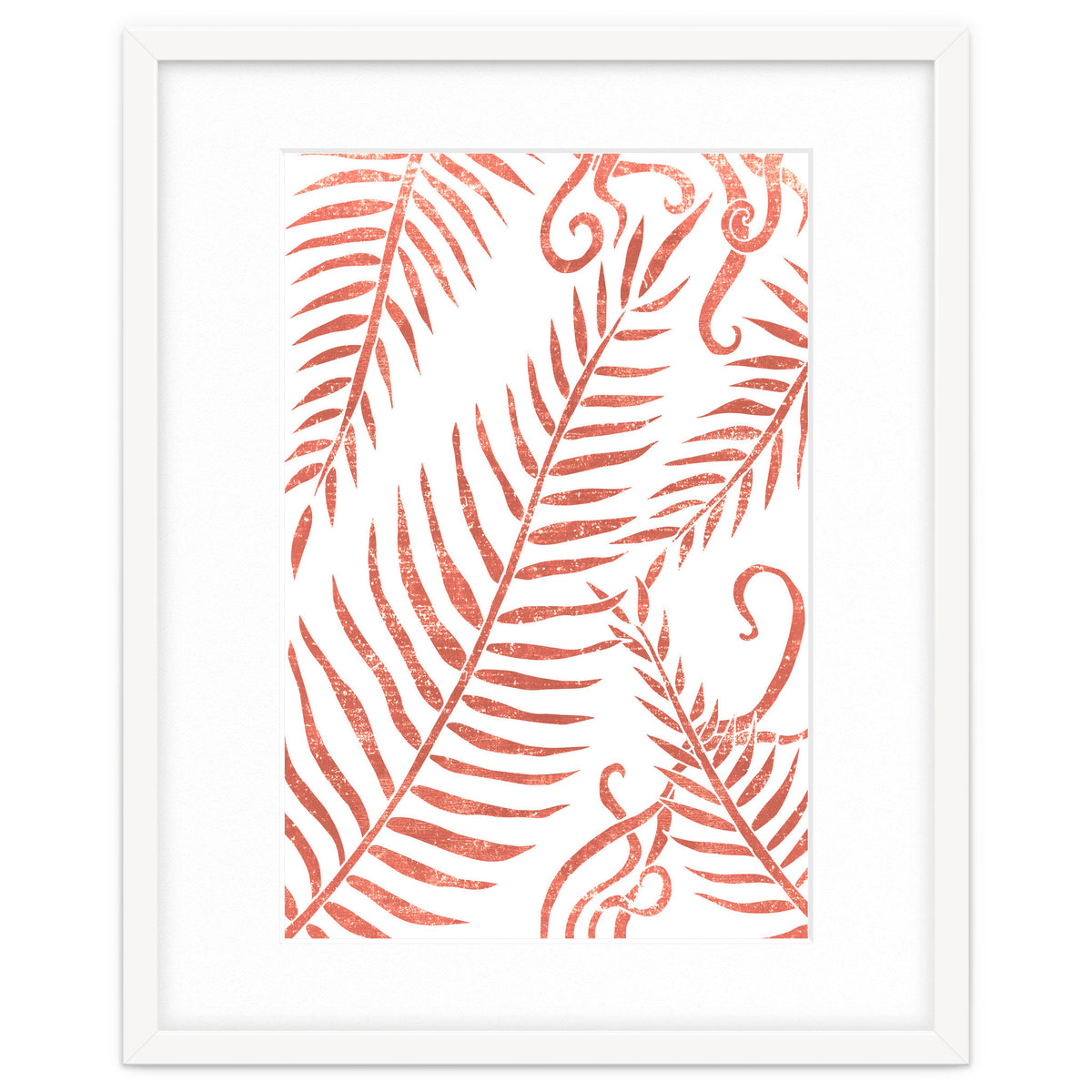 Abstract Terracotta Leaves 2 - Burnt Orange