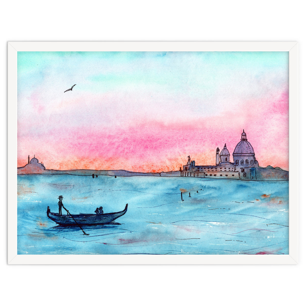 Sunset in Venice || watercolor