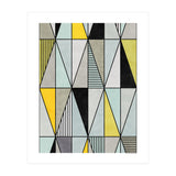 Colorful Concrete Triangles - Yellow, Blue, Grey (Print Only) thumbnail