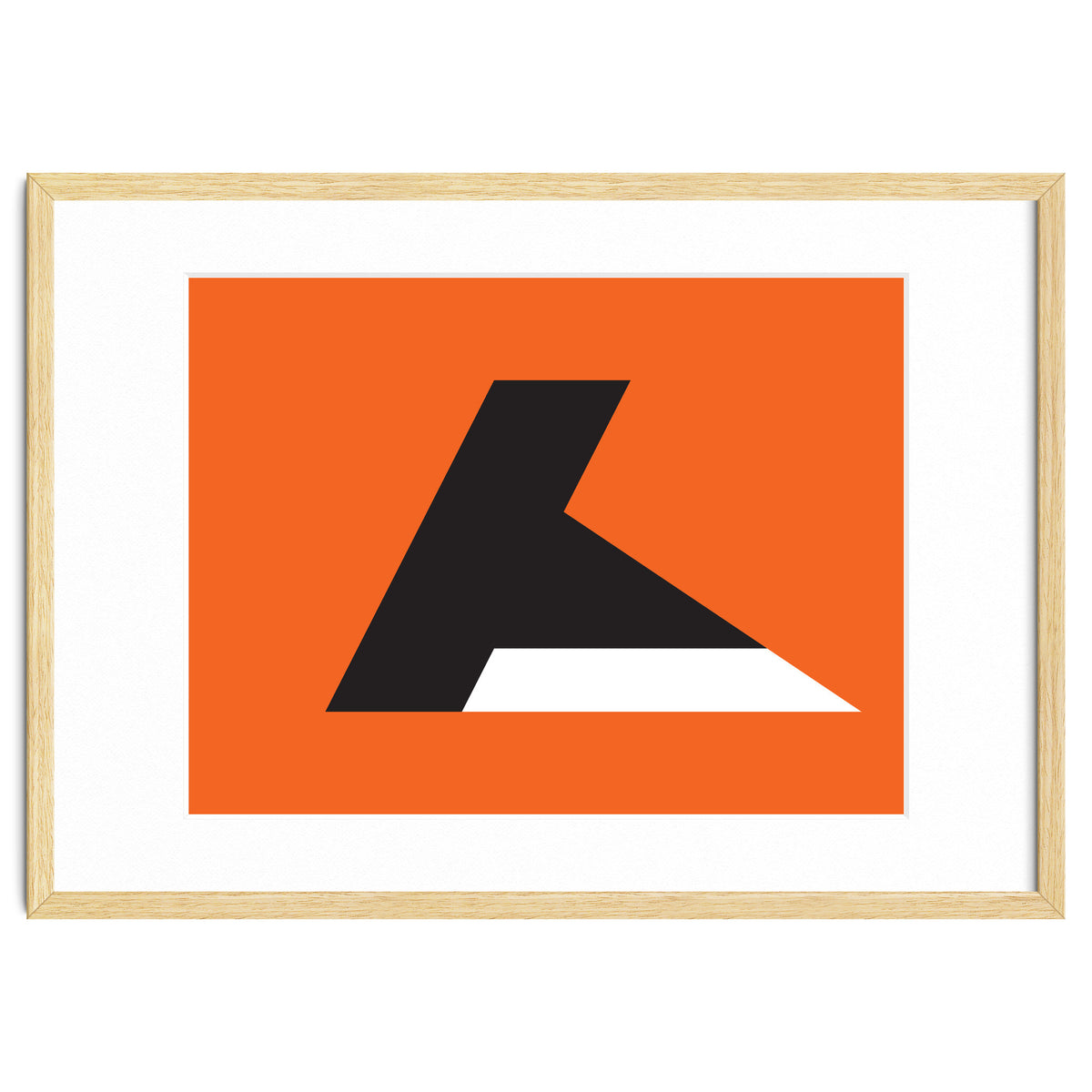 Geometric Shapes No. 79 - orange & black