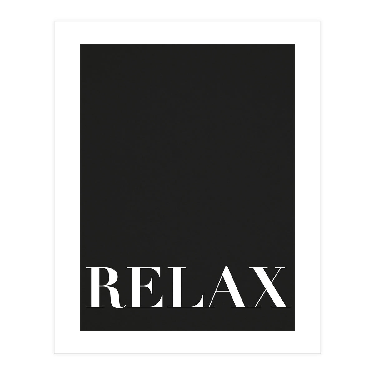 Relax Black (Print Only)