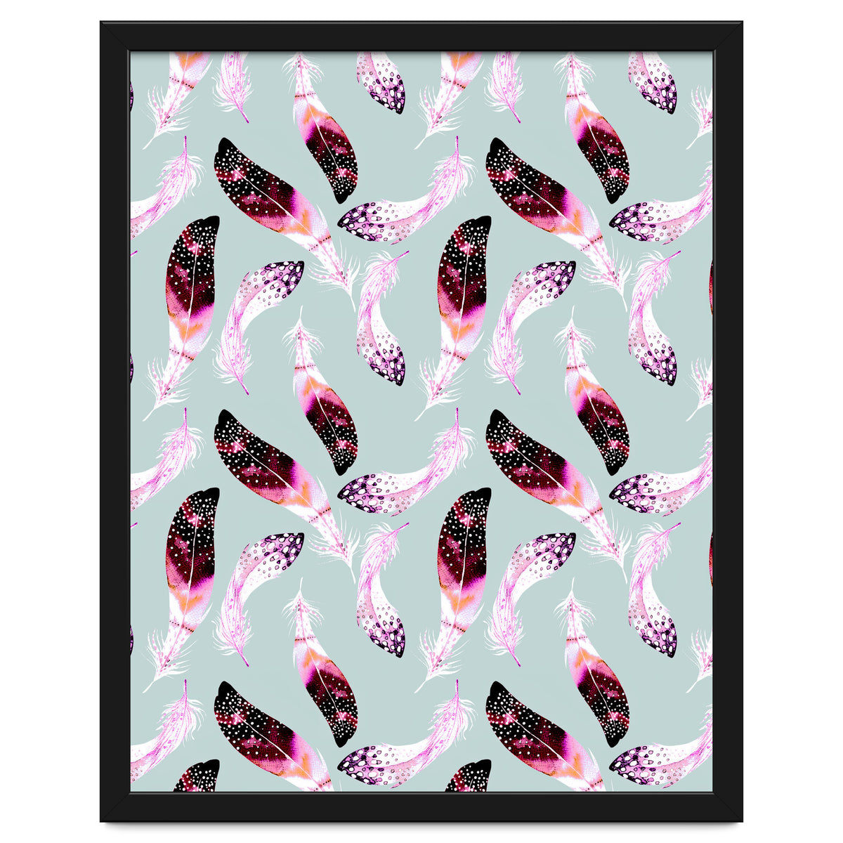 Bohemian pattern of feathers