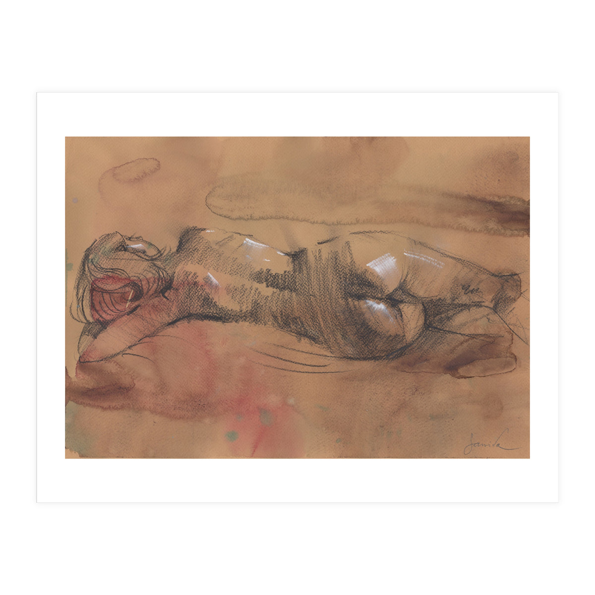 Feminine body drawing of a woman (Print Only)