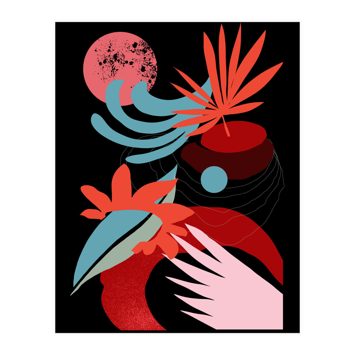 Dark night flowers (Print Only)