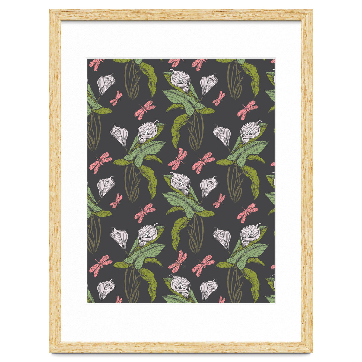 Hand drawn floral dark - 03