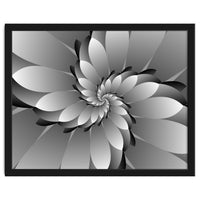 BLACK Floral 3D ART
