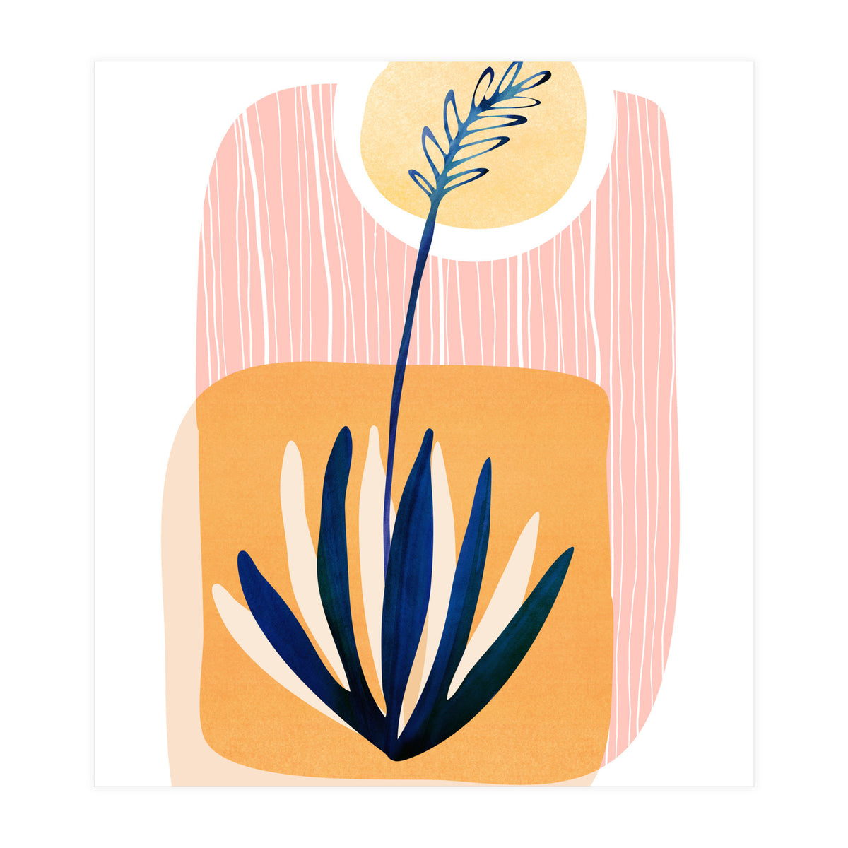 Painted Agave With Sun (Print Only)