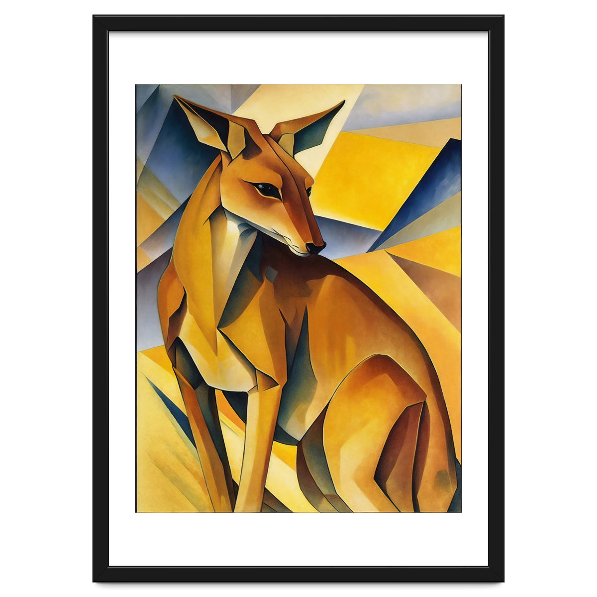 Kangaroo Abstract Oil Painting