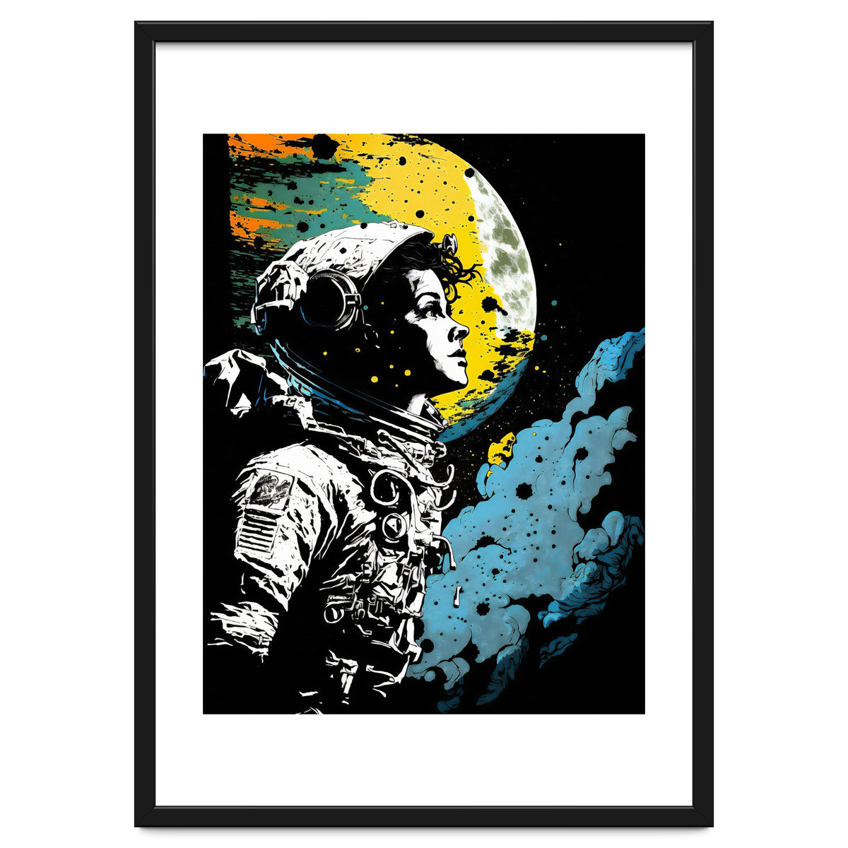 Astronaut Girl Illustration