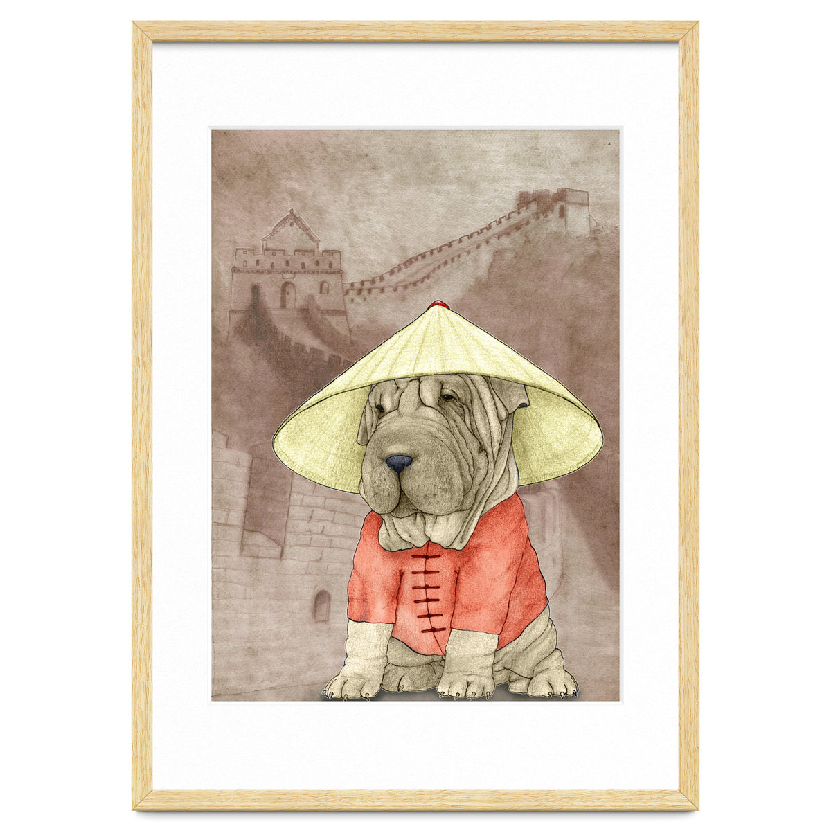 Sharpei With The Great Wall