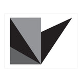 Geometric Shapes No. 76 - black, white & grey (Print Only) thumbnail