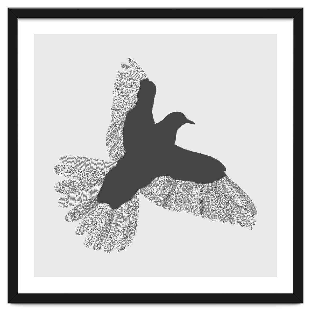 Bird Grey Poster