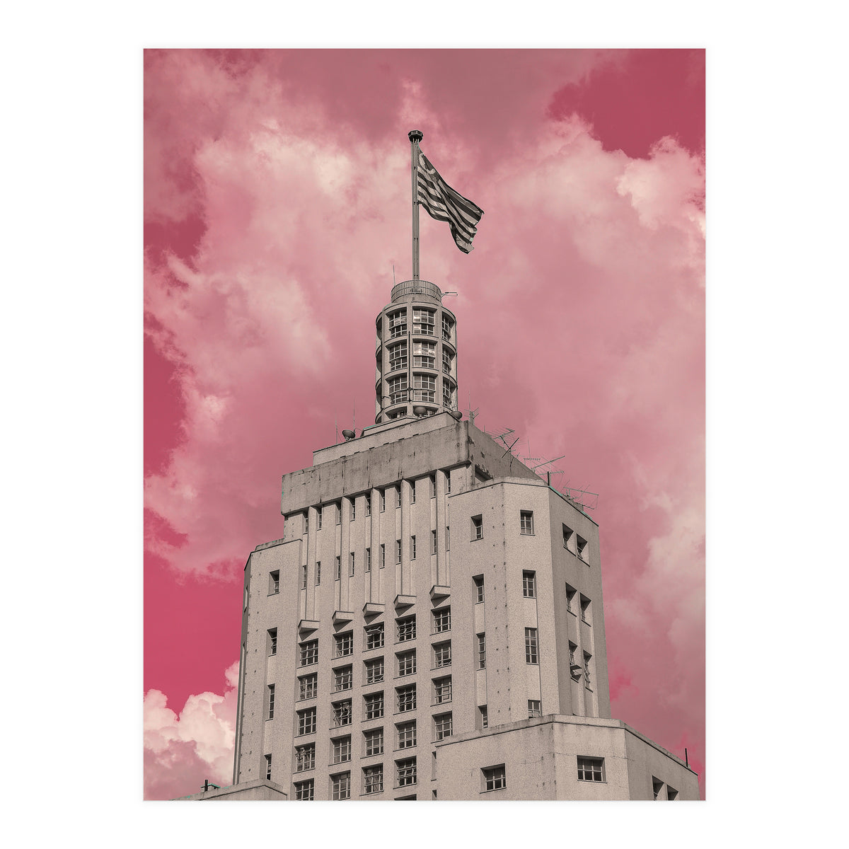 Pink Sky In São Paulo Banespa (Print Only)