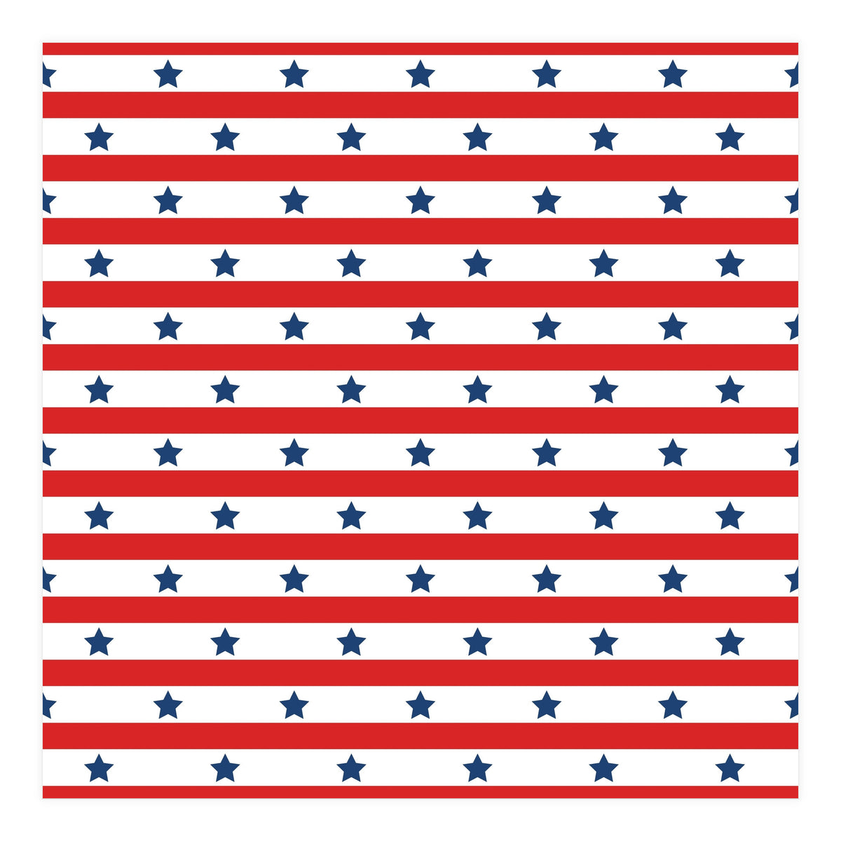 Blue And Red Stripes and stars (Print Only)
