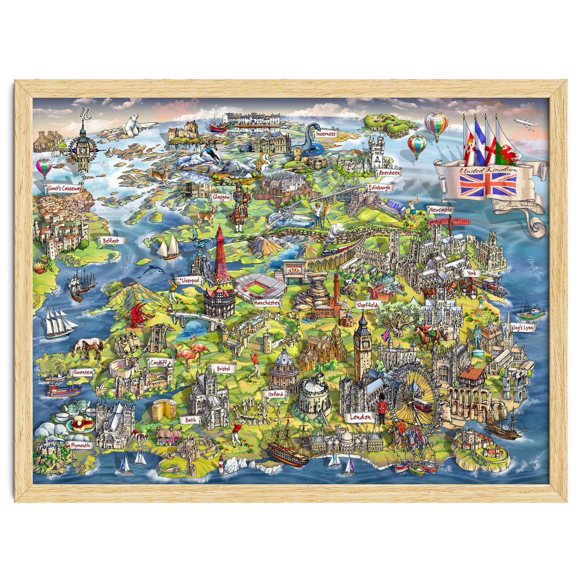 Illustrated Map Of The United Kingdom