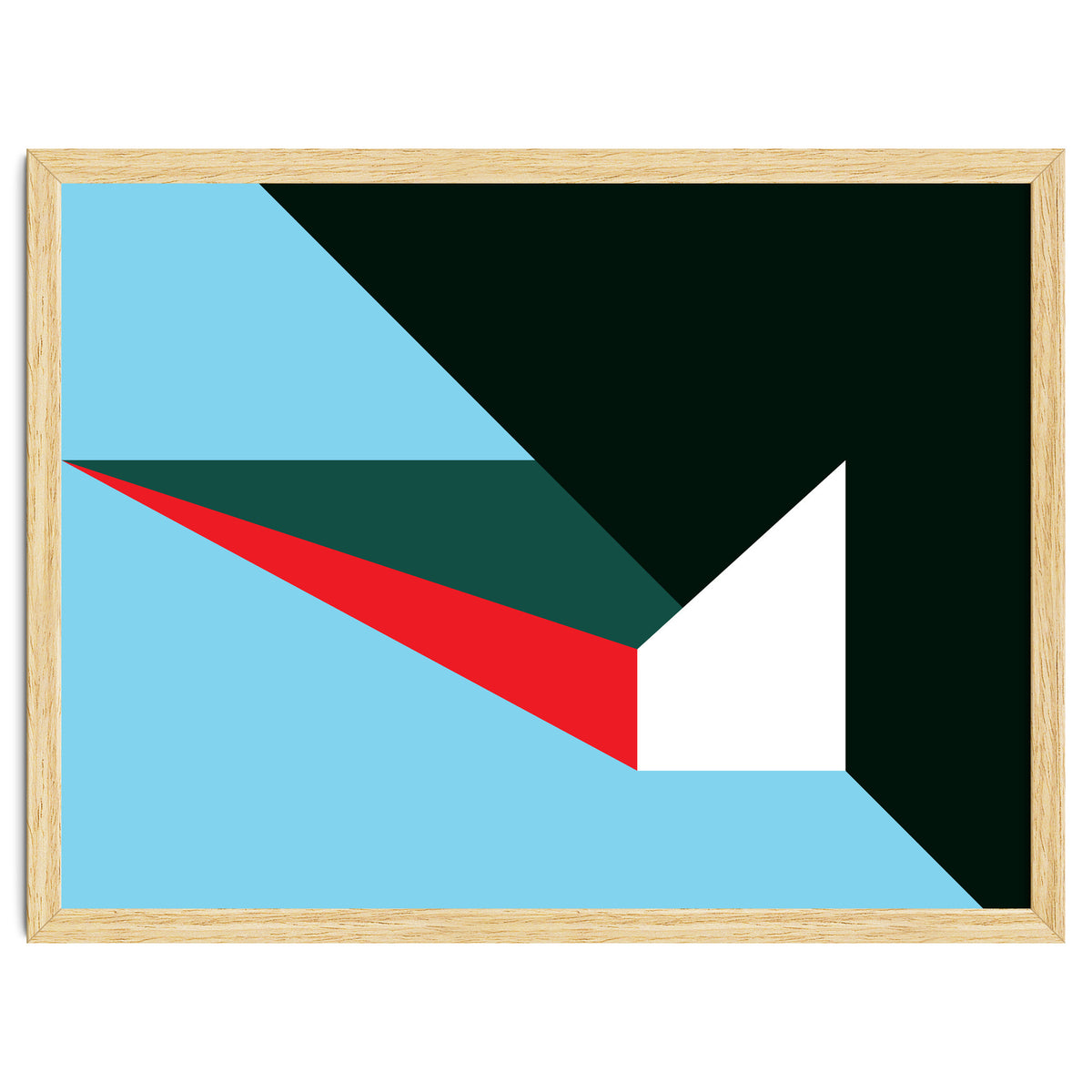 Geometric Shapes No. 45 - red, blue, green & black