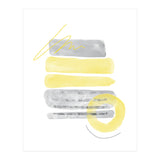 Watercolor Shapes No. 1 | Illuminating Yellow & Ultimate Grey (Print Only) thumbnail