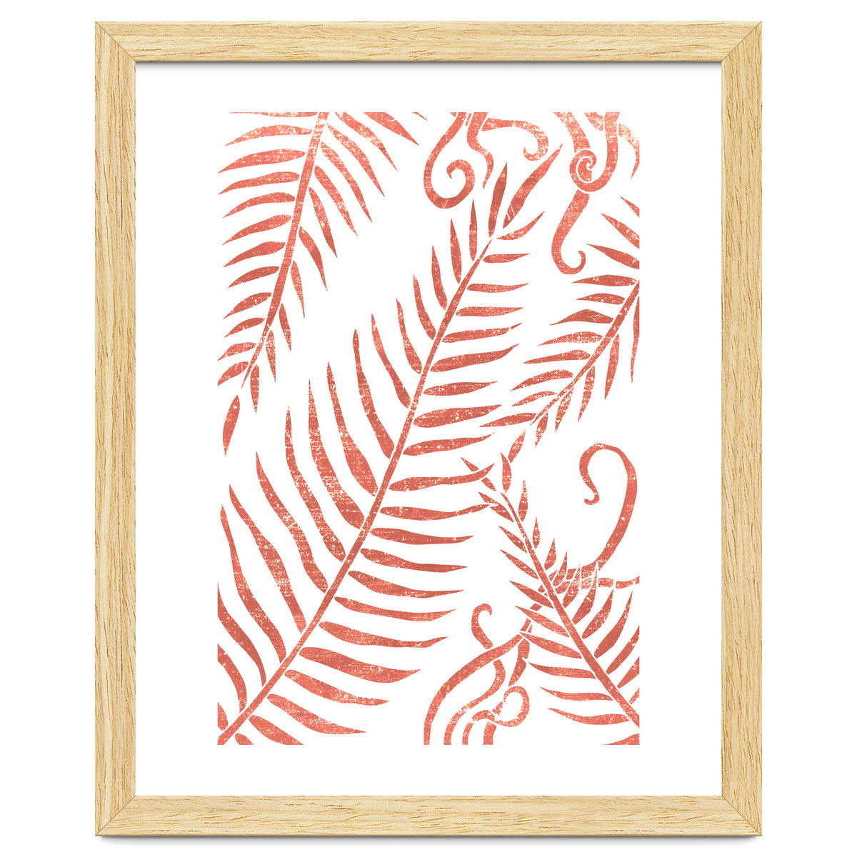 Abstract Terracotta Leaves 2 - Burnt Orange