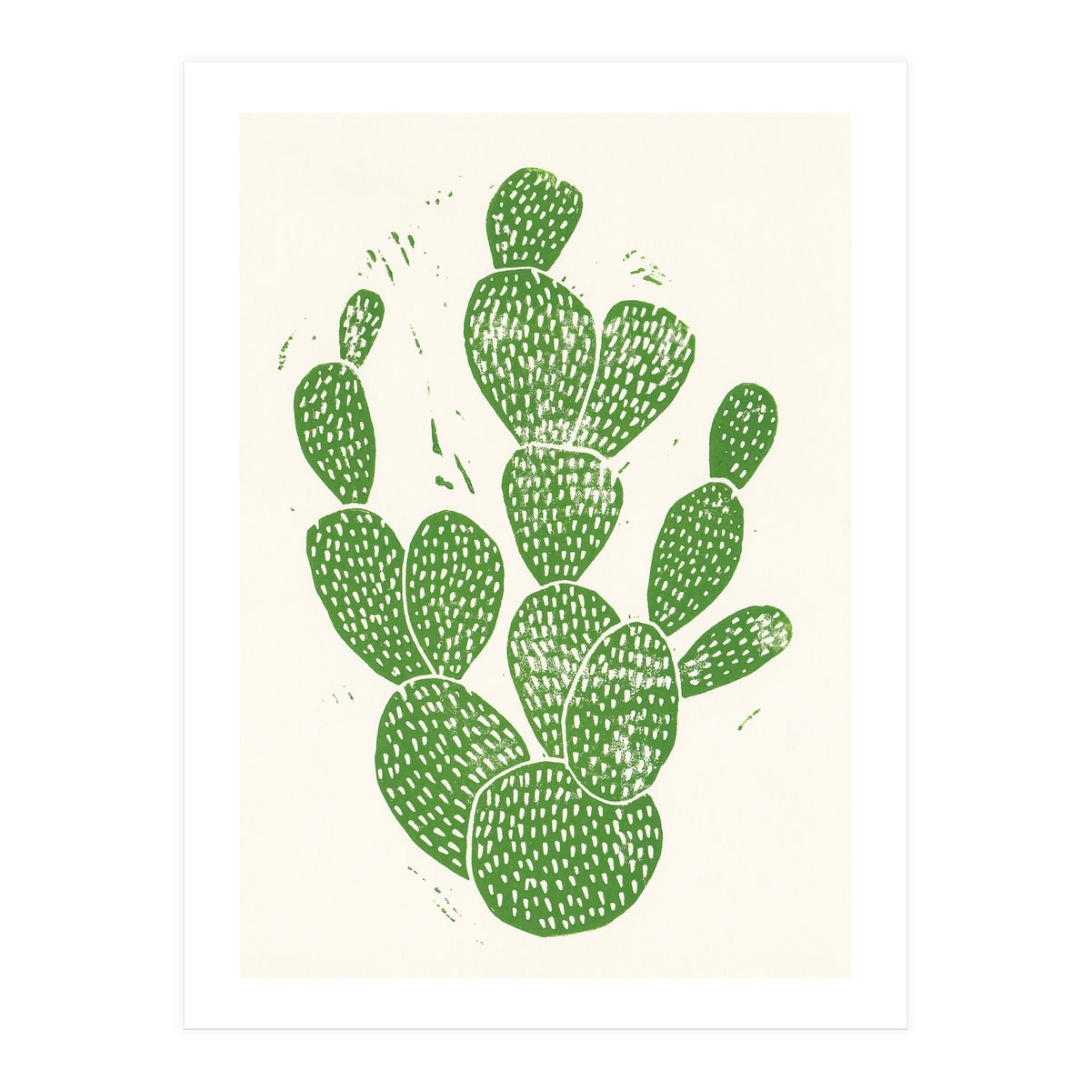 Linocut Cacti #1 (Print Only)