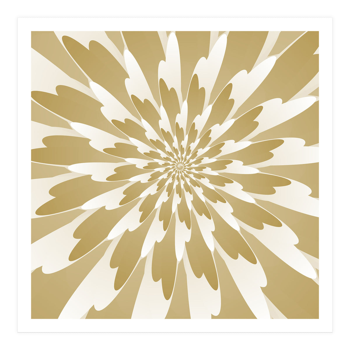 Spiral Flower Design Art (Print Only)