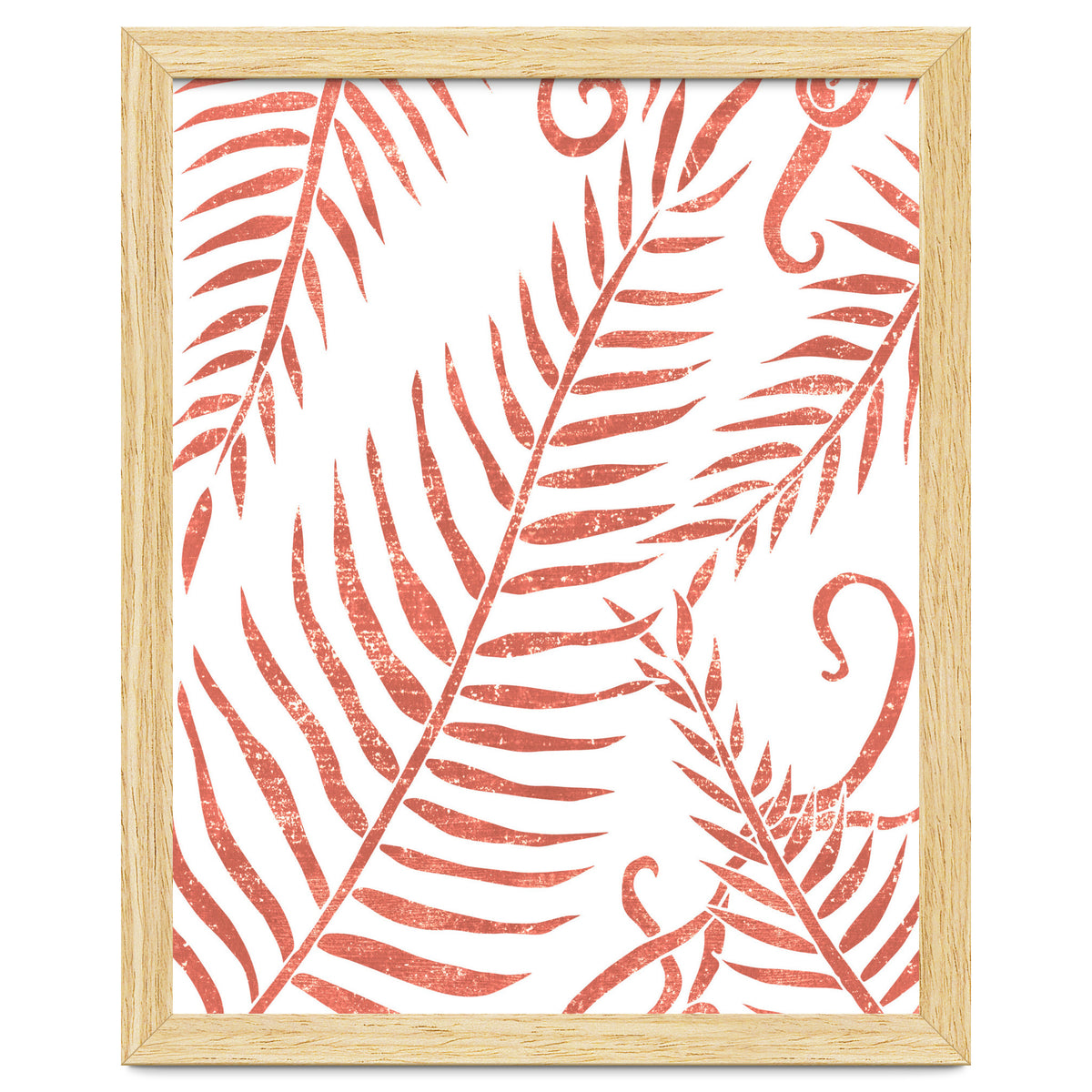 Abstract Terracotta Leaves 2 - Burnt Orange