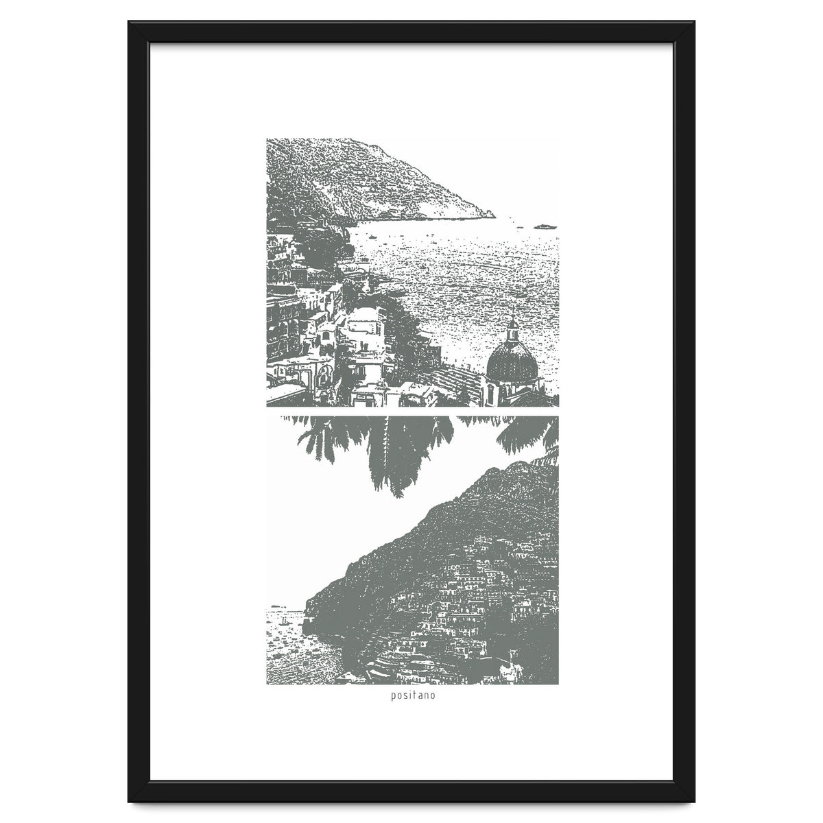 Printed Positano in Grey