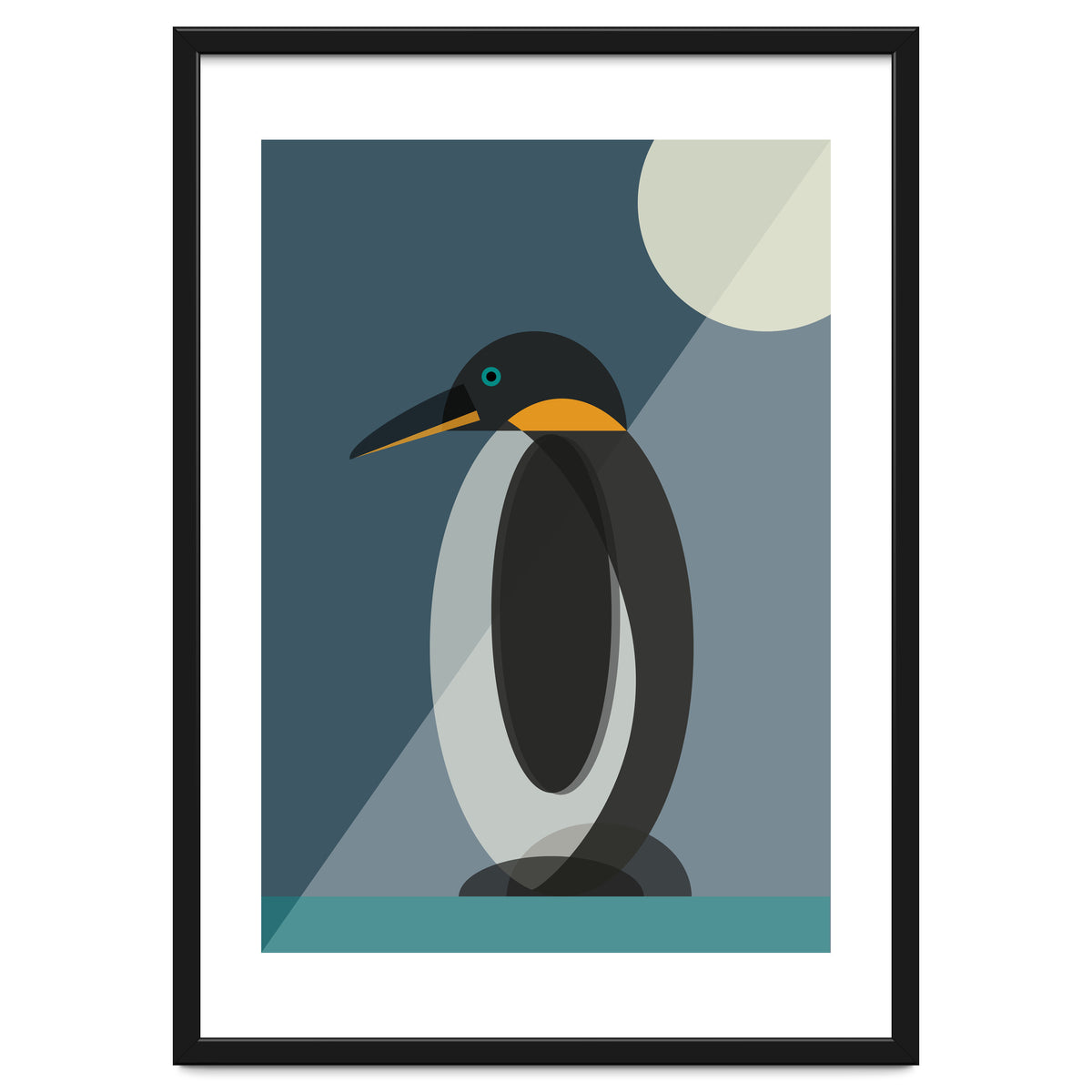 Mid Century Geometric Penguin