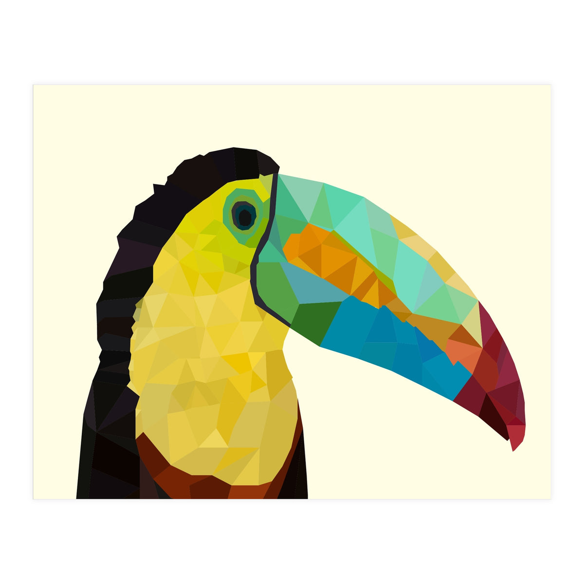Toucan Bird Low Poly Art (Print Only)