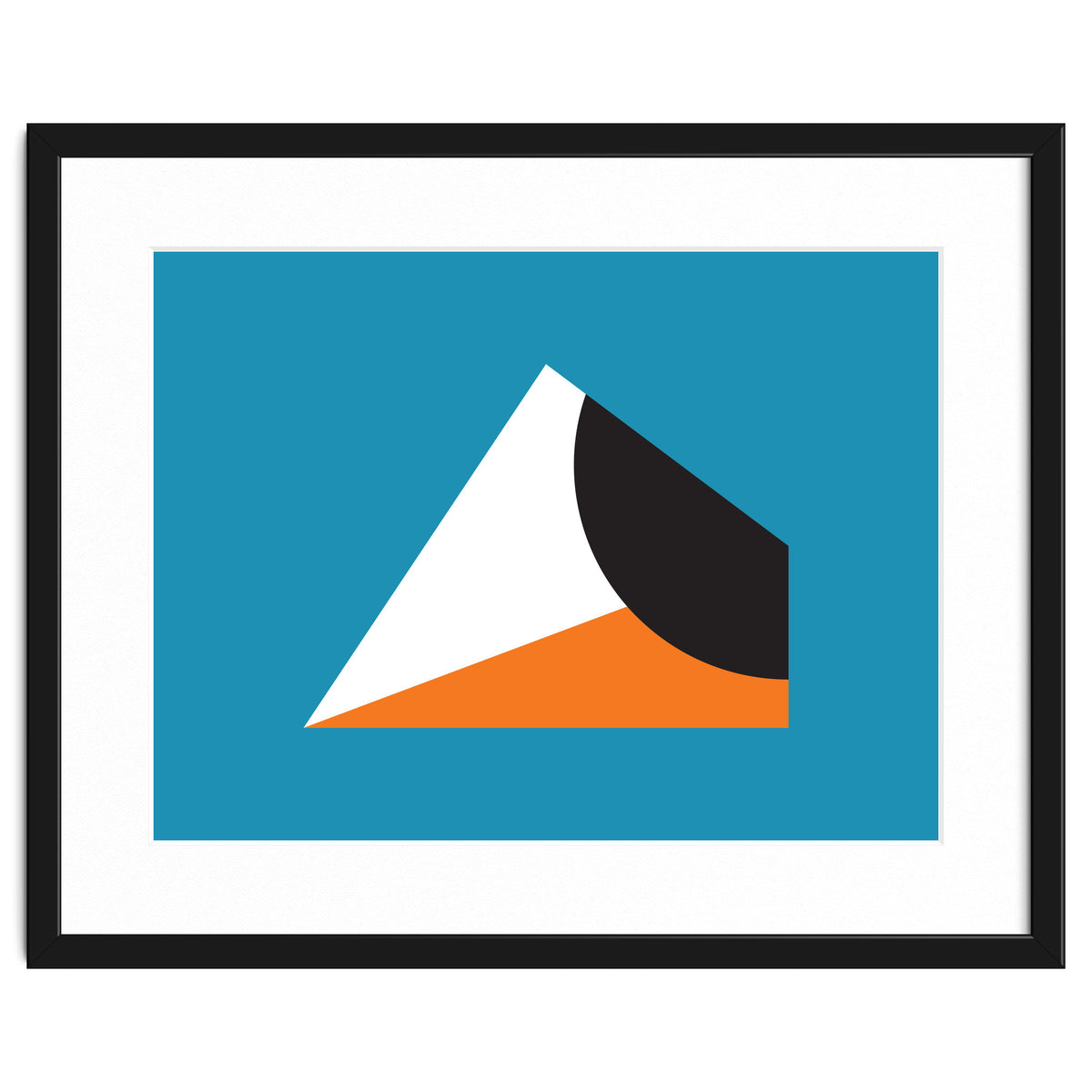 Geometric Shapes No. 16 - blue & orange