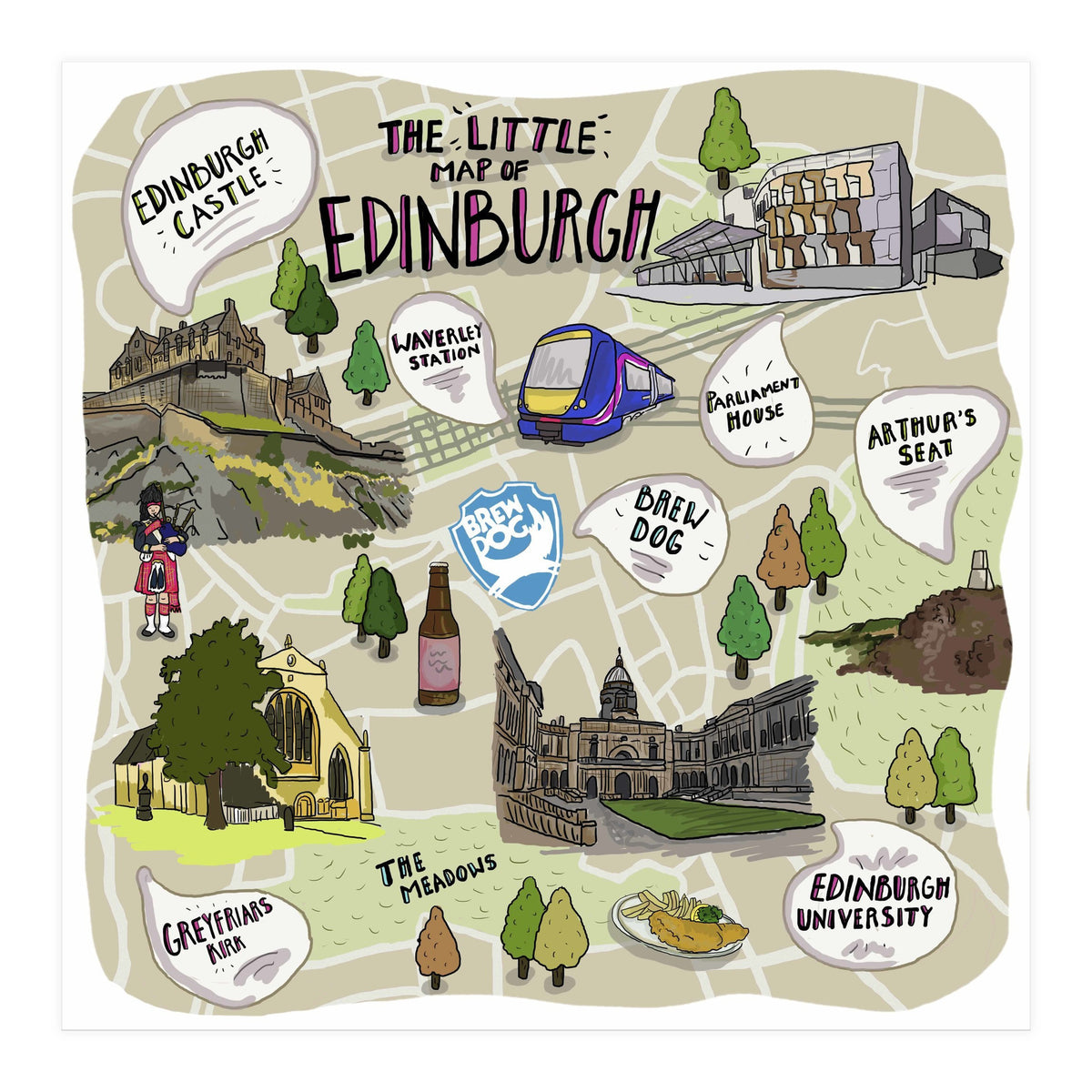 The Little Map of Edinburgh (Print Only)