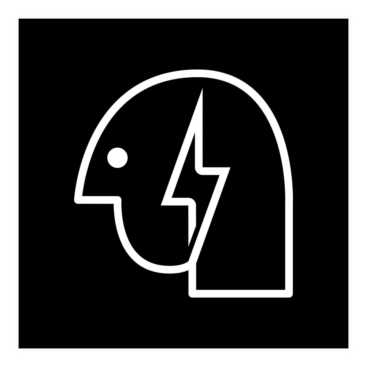 Head Lightning_Black (Print Only)