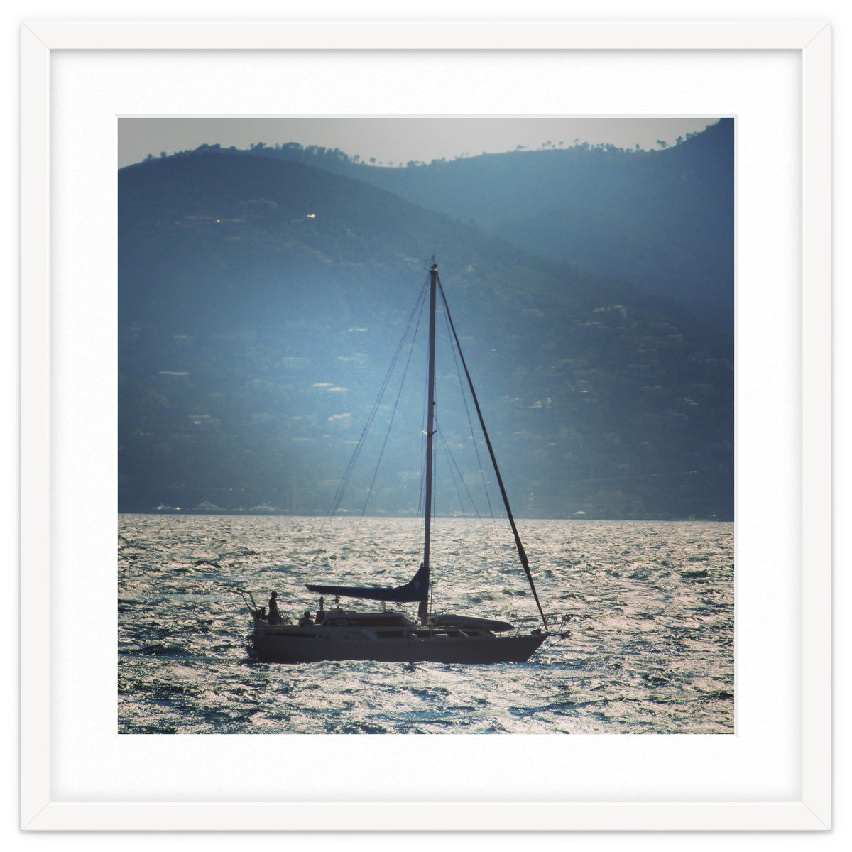 Sailing boat at sunset