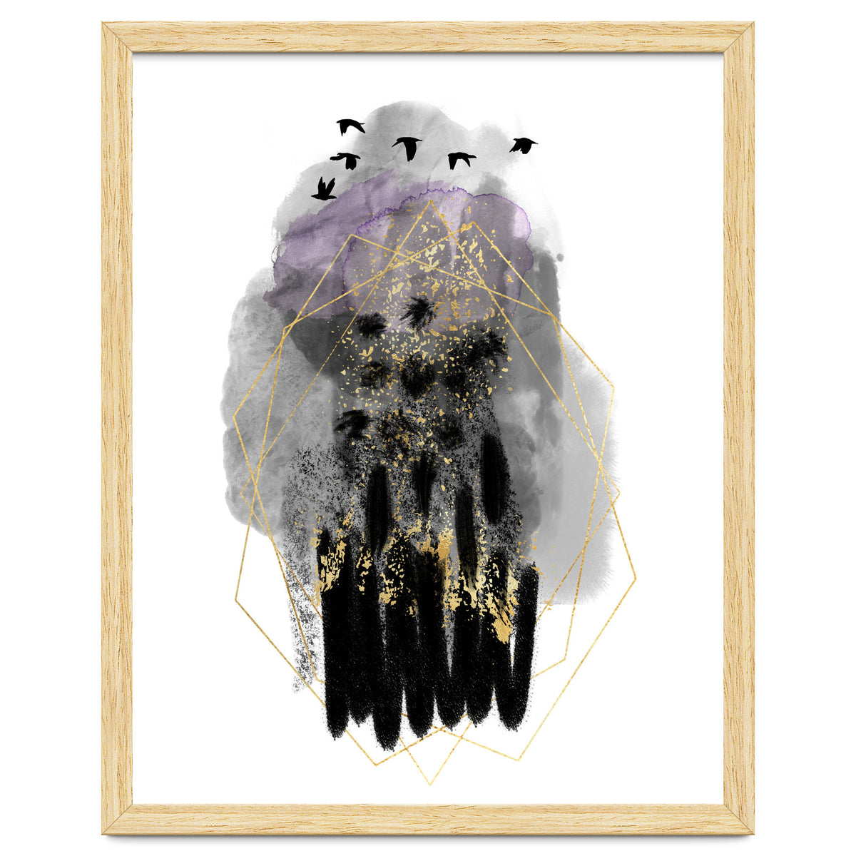 Abstract watercolour calm before the storm