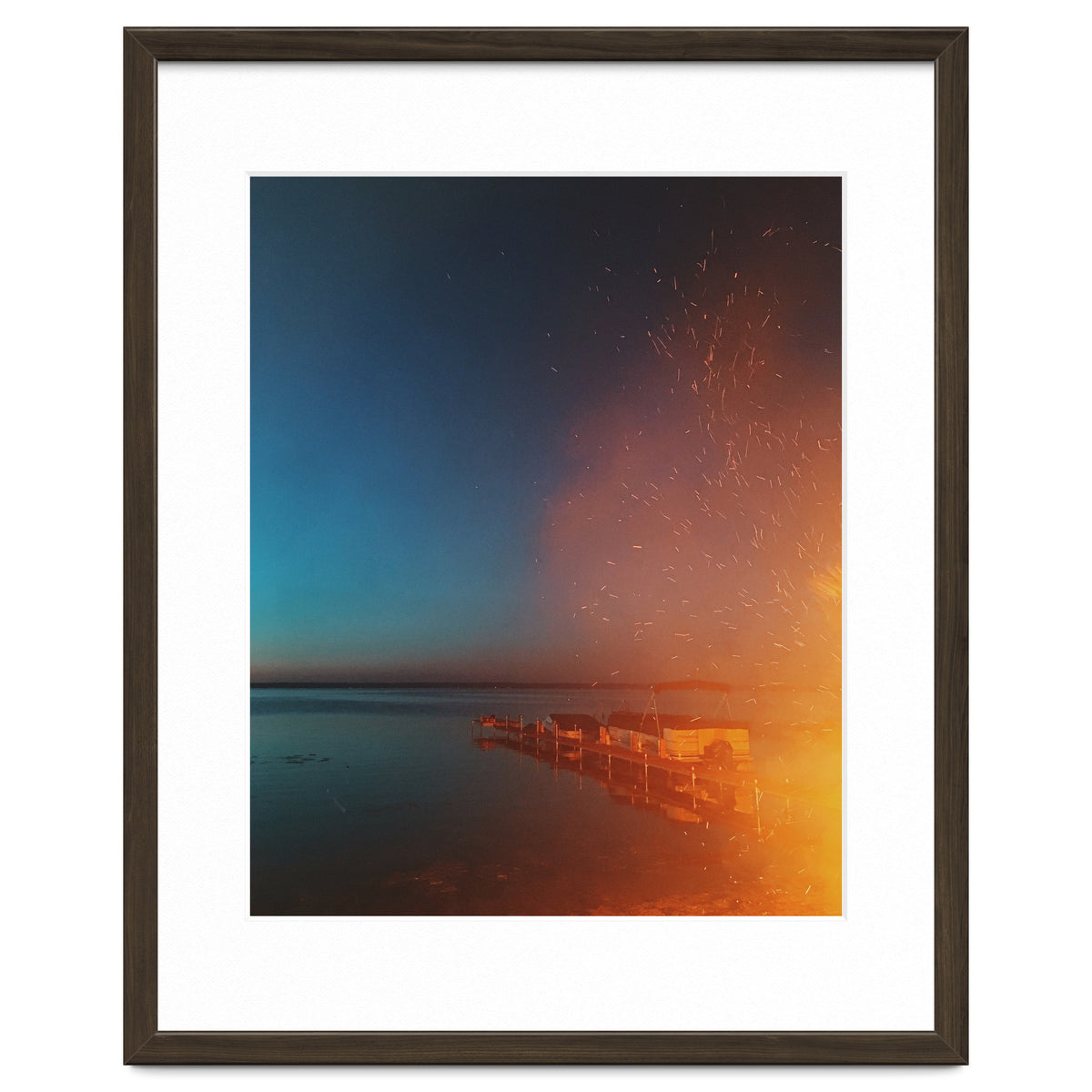 Firelight by the dock