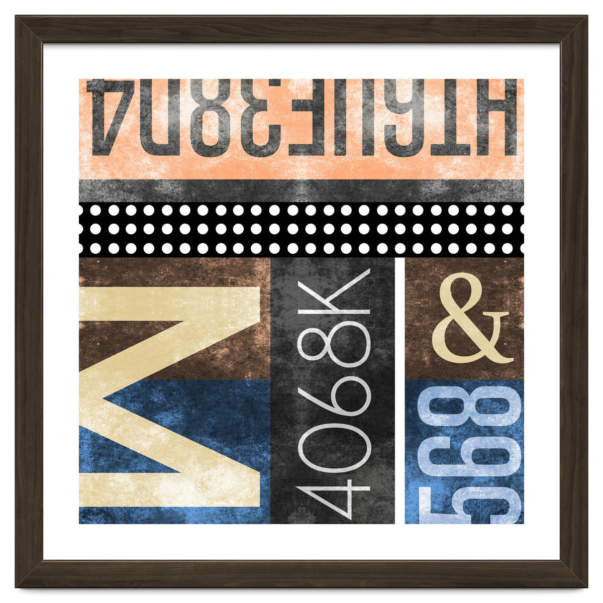 Typographic Industrial Abstract - M