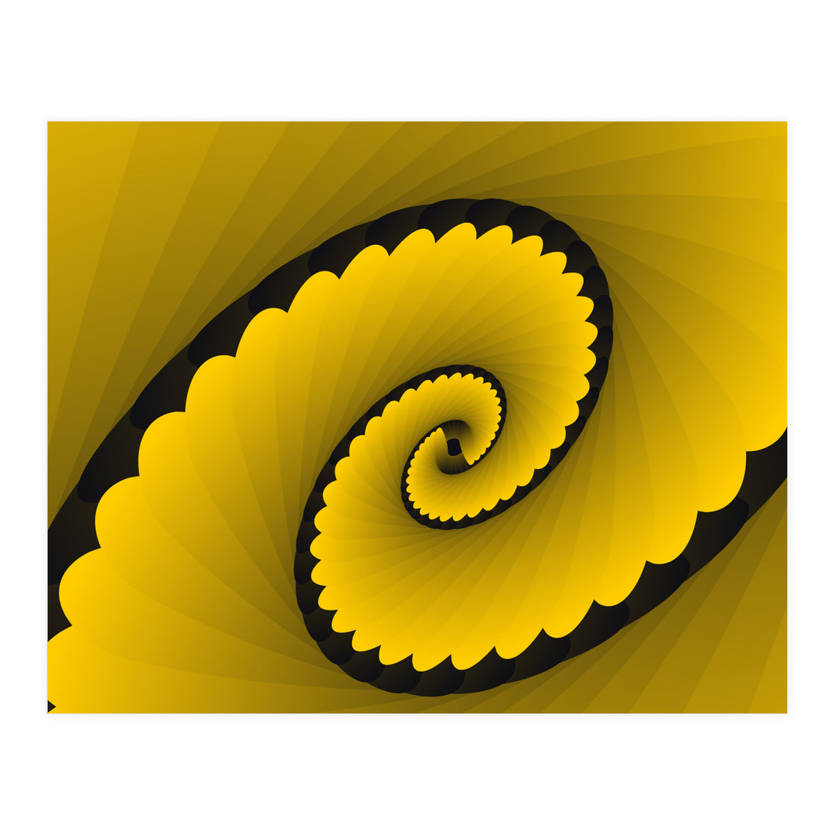 Abstract Floral Yellow (Print Only)