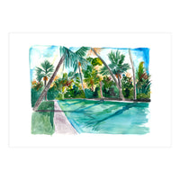 The Cool Quiet Key West Florida Pool (Print Only)