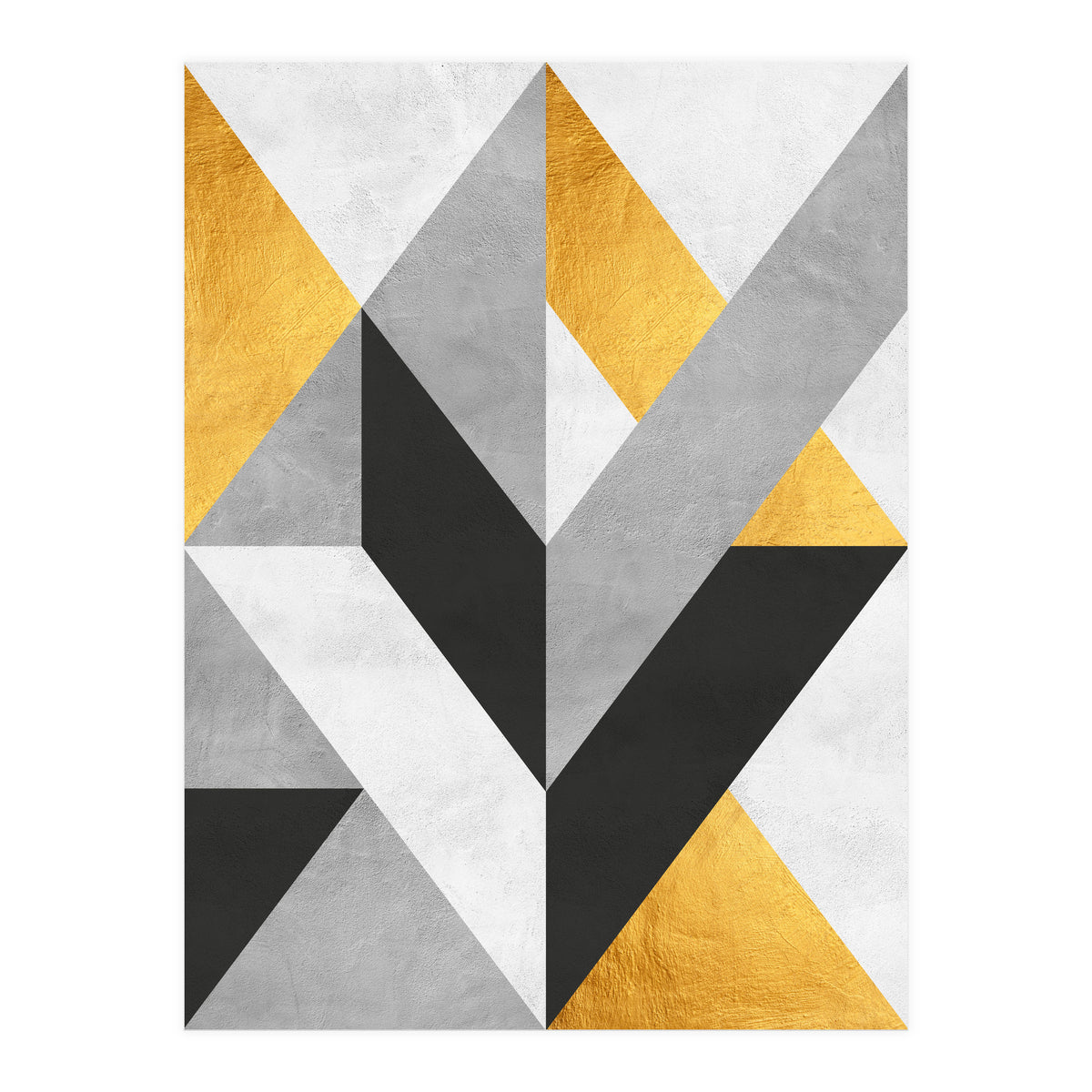 Gray and Gold Composition III (Print Only)