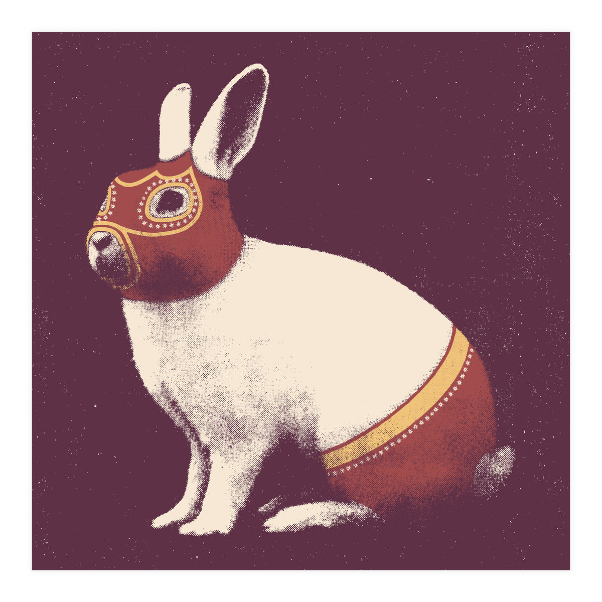 Rabbit Wrestler Square (Print Only)